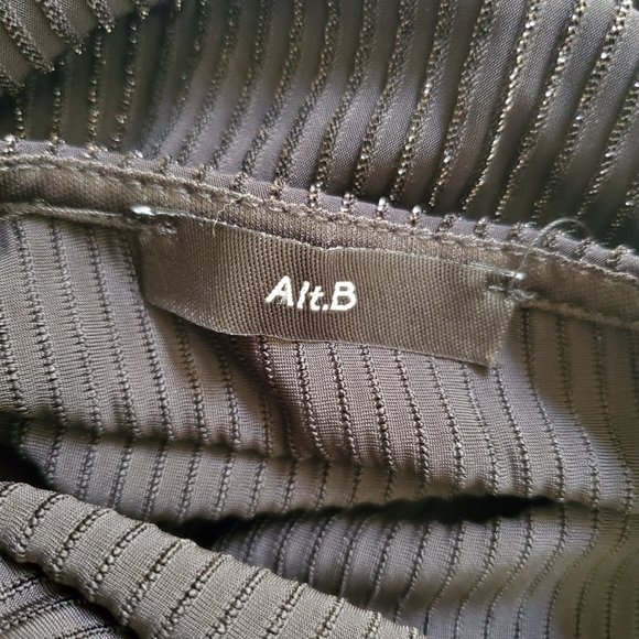 ALT B SHIMMERY LITTLE BLACK DRESS with CUTOUT BACK - Picture 6 of 6